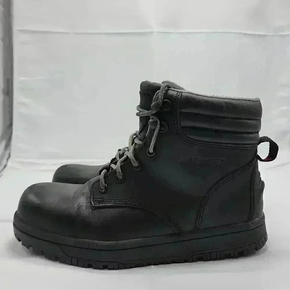 Avenger Women's Leather Lace Up Round Toe Reflex Ankle Work Boots  Black Size 8 - Picture 4 of 10